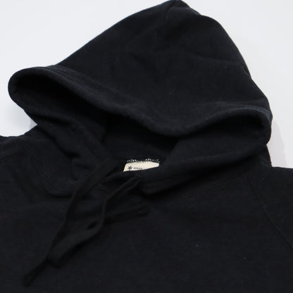 Recycled Cotton Pullover Hoodie L Black