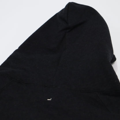Recycled Cotton Pullover Hoodie L Black